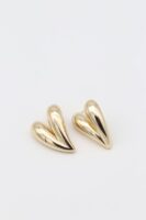 Gold 14k renk kalp küpe (30mm)