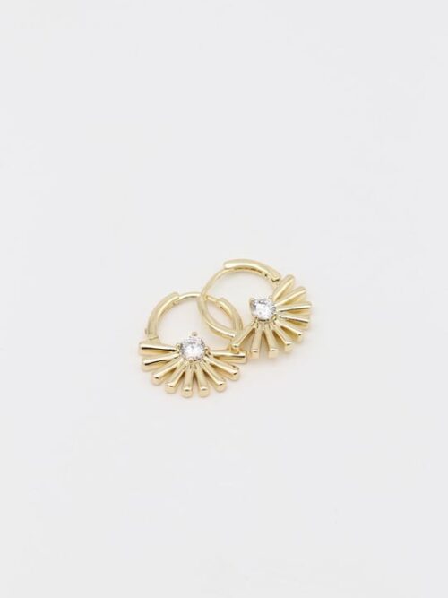 Gold 14k renk güneş küpe (17mm)