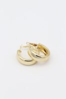 Gold 14k renk kalın halka küpe (30mm)