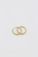Gold 14k renk taşlı halka küpe (15mm)