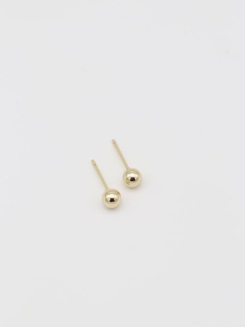 Gold 14k renk top küpe (4mm)
