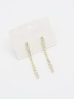 Gold renk sıra taşlı uzun küpe