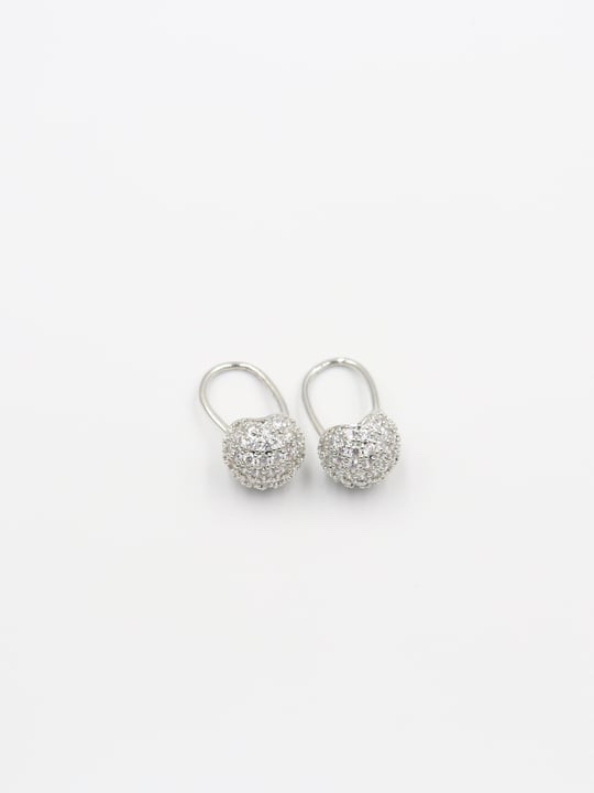 Silver renk taşlı küpe