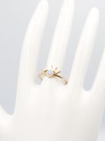 Gold renk opal taşlı göz yüzük (ayarlanabilir)