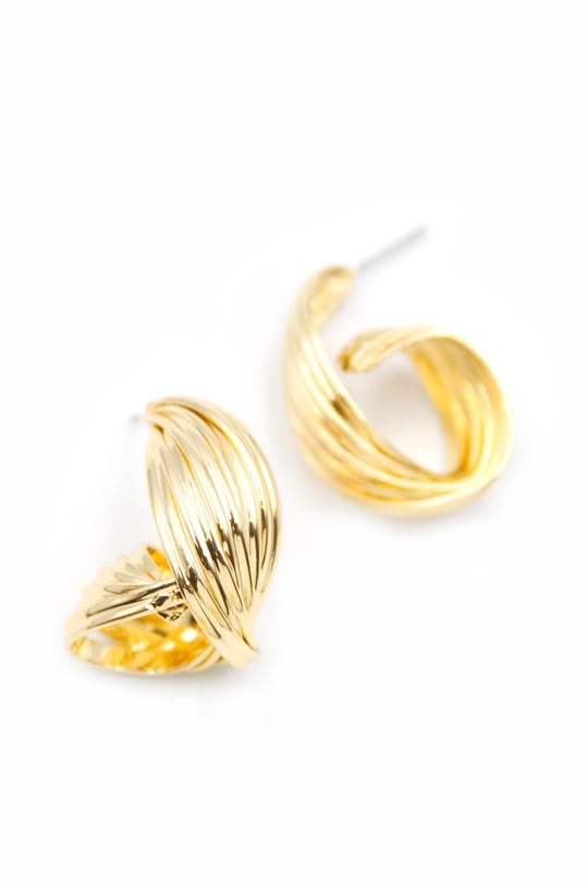 Gold çok görünümlü küpe