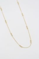 Gold renk topcuk detaylı ince zincir kolye (45cm)
