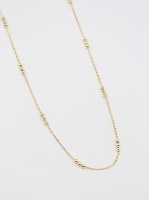 Gold renk topcuk detaylı ince zincir kolye (45cm)