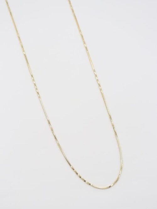 Gold renk ara ara buruk detaylı zincir kolye (60cm)