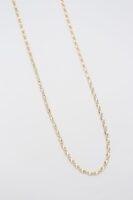 Gold renk kendinden desenli klasik zincir kolye (60cm)