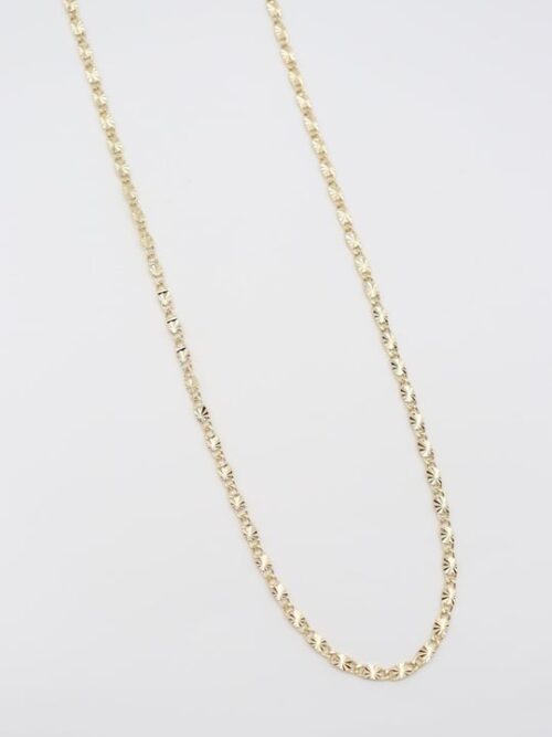 Gold renk kendinden desenli klasik zincir kolye (60cm)