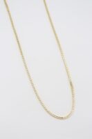 Gold renk tırtıklı ince zincir kolye (60cm)