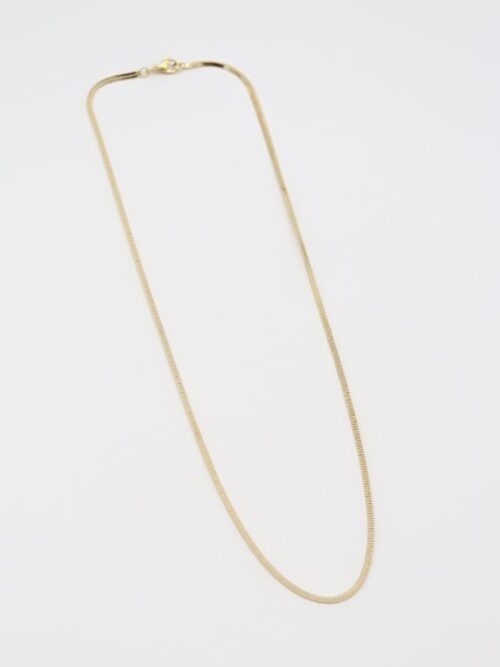 Gold renk ince küp italyan zincir kolye (50cm)