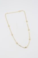 Gold renk dorika detaylı ataç zincir kolye