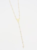 Gold renk inci Y kolye