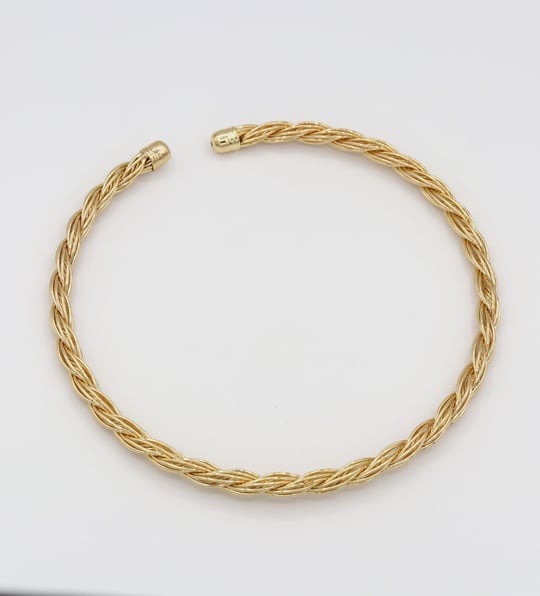 Gold renk tel örgü choker kolye