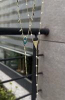 Gold renk inci Y kolye