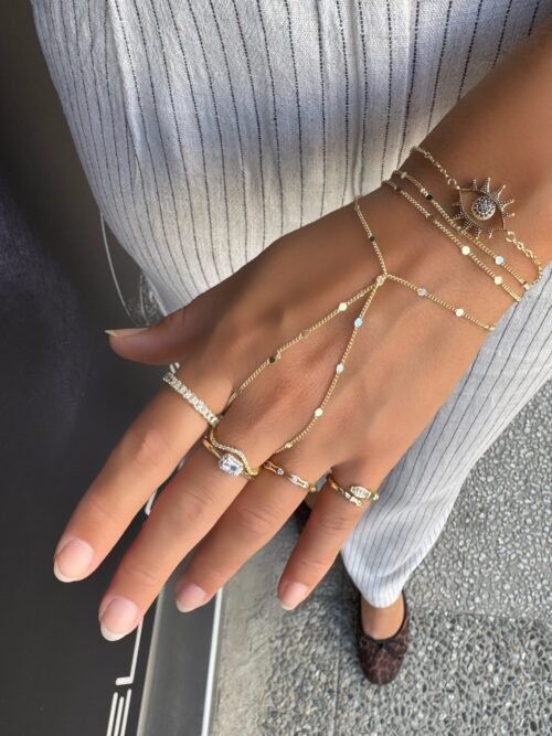 Gold renk yılan serçe parmak yüzüğü (ayarlamalı)