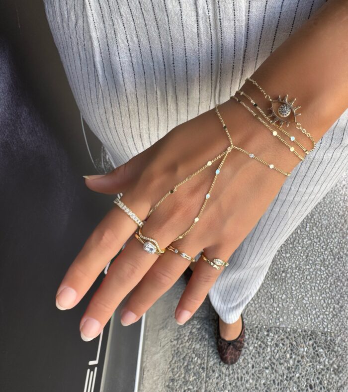 Gold renk yılan serçe parmak yüzüğü (ayarlamalı)