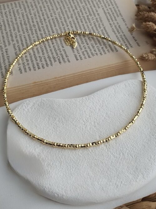 Gold renk choker kolye