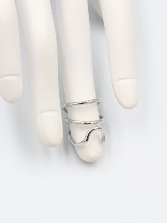 Silver renk düz tırnak yüzüğü (ayarlamalı)