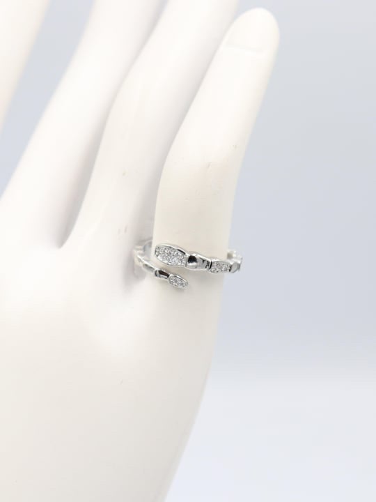 Silver renk yılan serçe parmak yüzüğü (ayarlamalı)