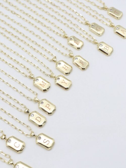 Gold renk A harf kolye