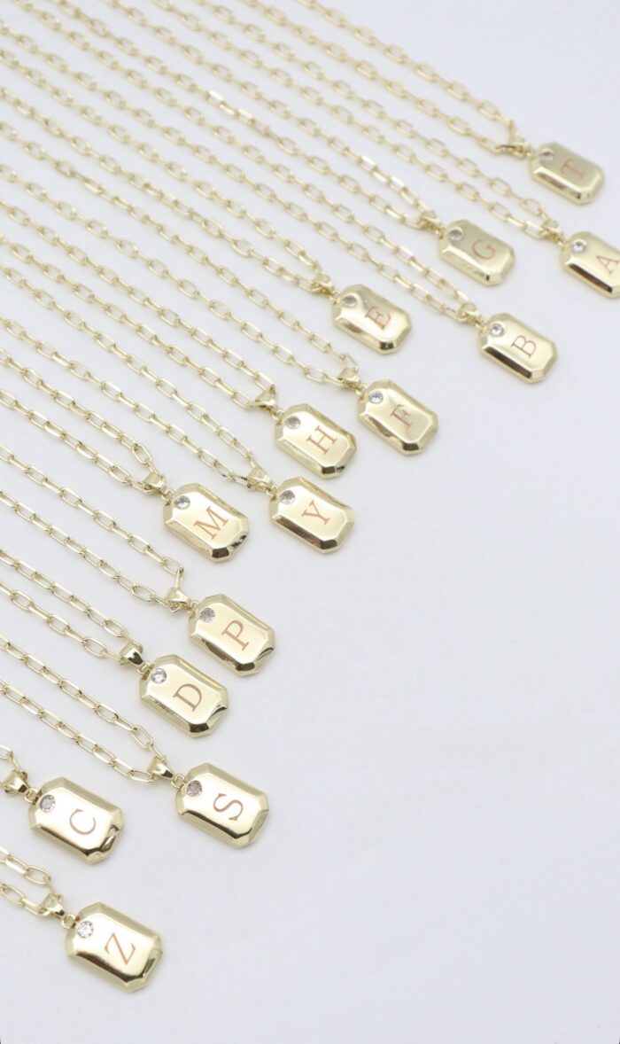 Gold renk A harf kolye