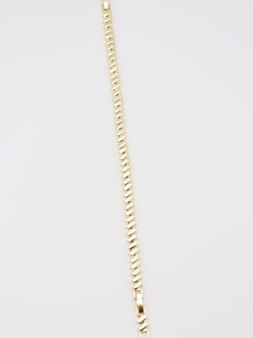 Gold renk çapraz plaka bileklik