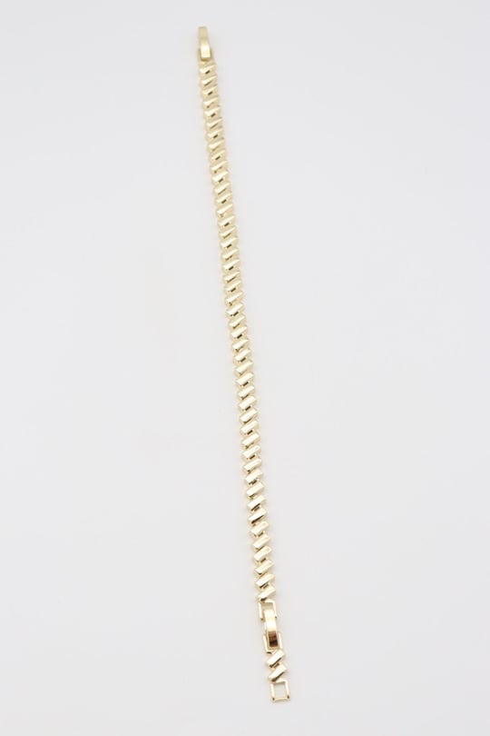 Gold renk çapraz plaka bileklik