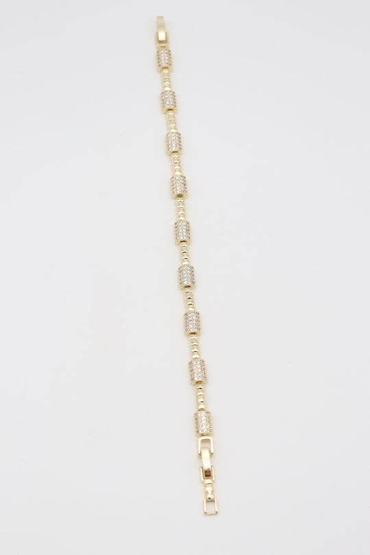 Gold renk taş detaylı tasarım bileklik