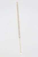 Gold renk beyaz baget taşlı bileklik