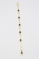 Gold renk siyah yuvarlak taşlı bileklik