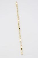 Gold renk mini siyah taşlı plaka bileklik