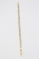 Gold renk kare damla kalp taşlı bileklik