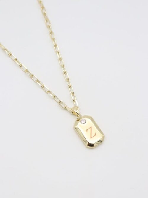 Gold renk z harf kolye (45+5cm)