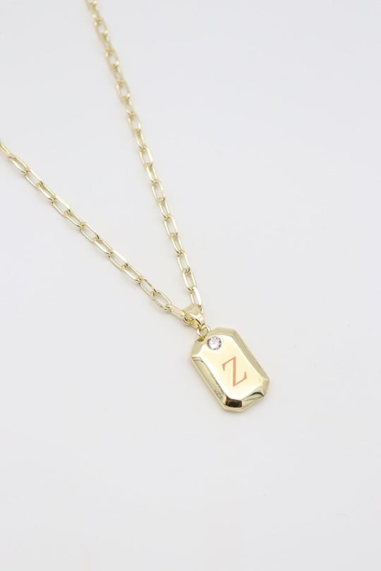 Gold renk z harf kolye (45+5cm)