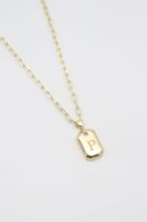 Gold renk P harf kolye