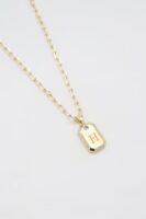 Gold renk H harf kolye