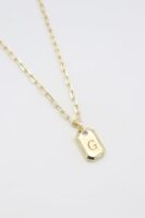 Gold renk G harf kolye