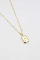 Gold renk F harf kolye