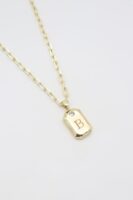 Gold renk B harf kolye