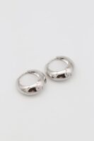 Silver renk bombeli halka küpe (17mm)