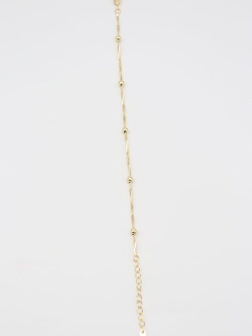 Gold renk top top detaylı zincir bileklik