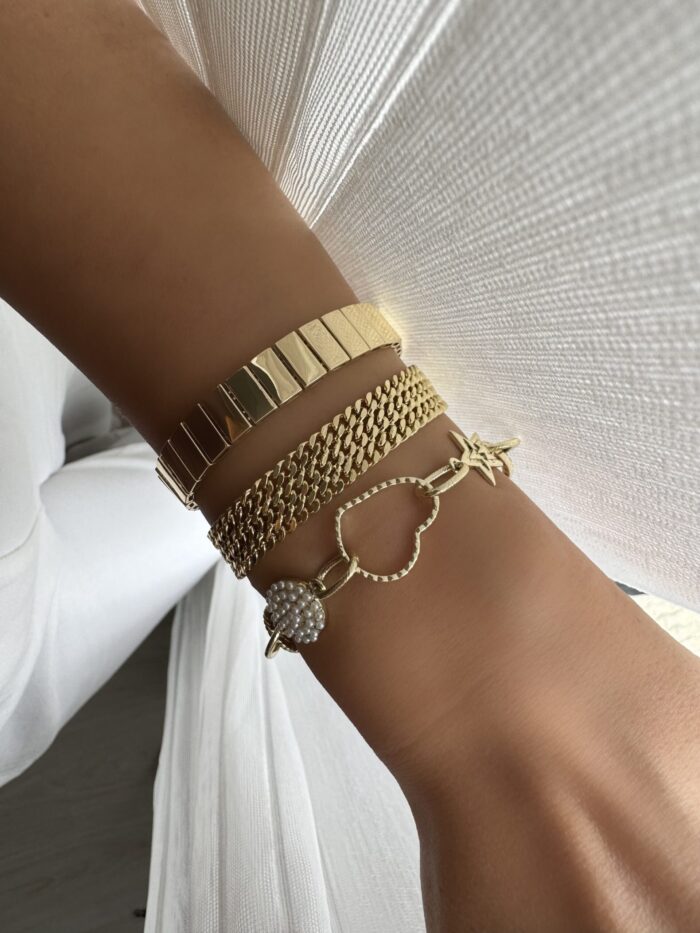 Gold renk 3lü zincir bileklik