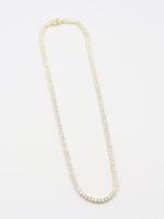 Gold döküm su yolu 3mm taşlı kolye