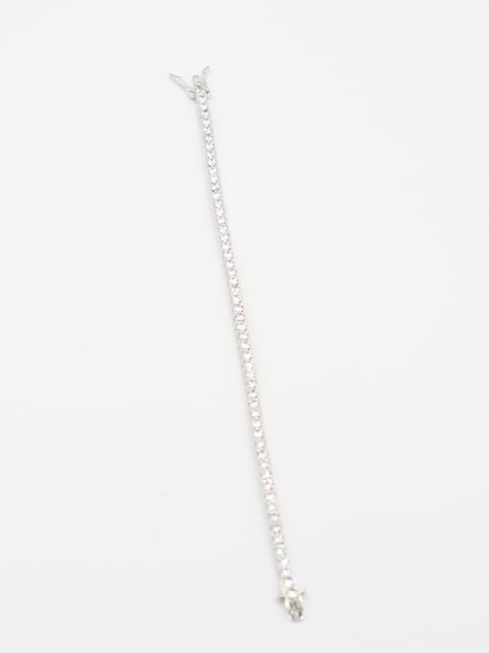 Silver döküm su yolu 3mm taşlı bileklik