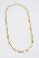 Gold renk kalın yassı zincir kolye