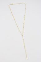 Gold renk küp küp detaylı Y kolye