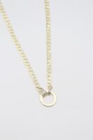 Gold renk halka uçlu kolye