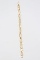 Gold renk oval zincirli bileklik